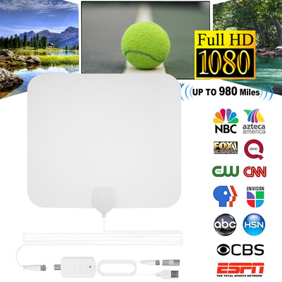 

Digital HD TV Antenna 960 Miles Signal Booster Amplifier HDTV Digital Indoor 4K