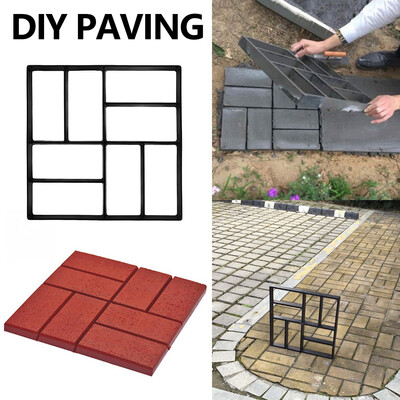 

Paving Path Maker Mold Driveway Walk Patio Concrete Stepping Stone DIY Plastic