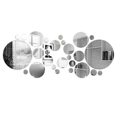

Willstar Acrylic Polka Dot Wall Mirror Stickers Room Bedroom Kitchen Bathroom Stick Decal Home Party Decoration