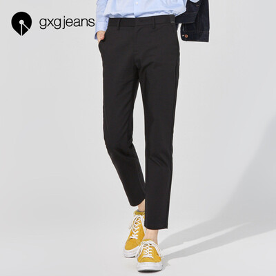 

Gxgjeans mens spring fashion slim youth trend straight casual pants feet pants 181602226 black