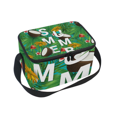 

ALAZA Lunch Box Summer Coconut Insulated Lunch Bag Large Cooler Tote Bagfor Men Women