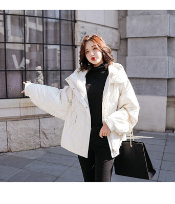 

2018 new short white duck down jacket female Slim fashion thick warm coat 90297
