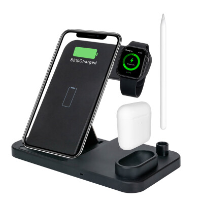 

4 in 1 Wireless Charger For iPhone X  XR 8 Fast Wireless Charging Station for Airpods For Apple Watch 4 3 2 For Apple Pencil