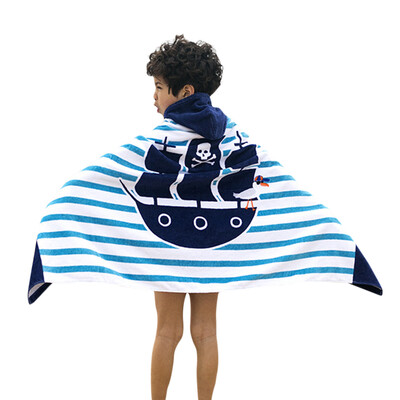 

Kids Hooded Beach Towel Blanket Cotton Super Absorbent Cute Catoon Bath Swim Pool Towel Cape Cloak Boy Girl Dinosaur