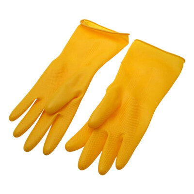 

UpperX Large Latex Rubber Household Long Gloves - Yellow
