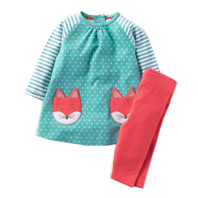 

Baby Girls Clothes Children Clothing Sets 2018 Brand Kids Tracksuits for Girls Sets Animal Pattern Baby Girl School Outfits