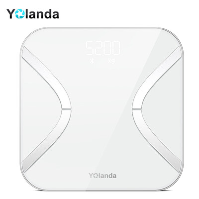 

Yolanda intelligent body fat scale home health fat scale body electronic scales scales health indicators data accurate detection Bluetooth APP control mini white
