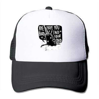 

POIWRI Bye Buddy Hope You Find Your Dad Fashion Adjustable Printing Snapback Mesh Hat Baseball Mesh Cap Trucker Hat