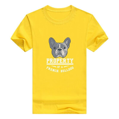 

French Bulldog Gifts Property of a French Bulldog Juniors Vneck Mens t-Shirt