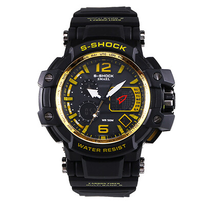 

Mens Stylish Sports Multi-function Electronic Waterproof Watch Dual Display Wristwatches