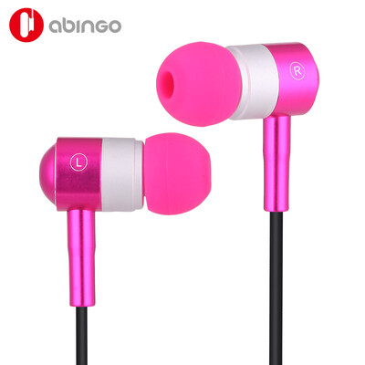 

Mobile phone headset metal wired in-ear headphones with remote control abingo A100i Amazon cross-border exclusive