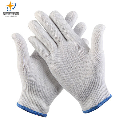 

Xingyu XINGYU labor insurance gloves line gloves protective white gloves work labor-proof gloves thick wear-resistant Y908 white 12 pairs of  code