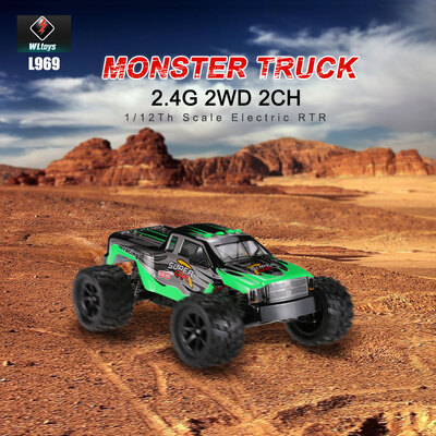 

WLtoys L969 24G 112 Scale RC Buggy Truck 2WD 2CH 40KMH Cross Country Racing Car High Speed Radio Control RTR