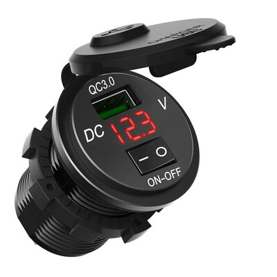 

Willstar 12V Car Charger Cigarette Lighter Socket Adapter QC 30 Fast Charging Splitter