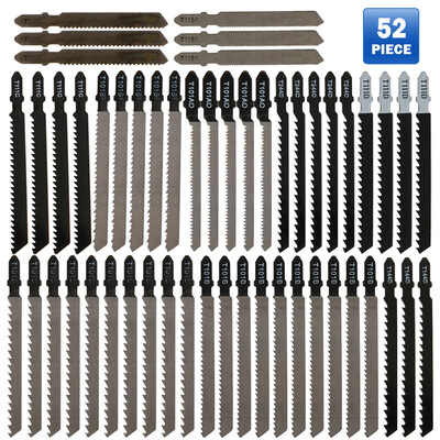 

Willstar 52PCS Jig Saw Blades for Wood Plastic&Soft Matel T-shank Jigsaw Blades for Woodworking