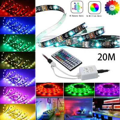 

Willstar 66FT Flexible 3528 RGB LED SMD Strip Light Remote Fairy Lights Room TV Party Bar