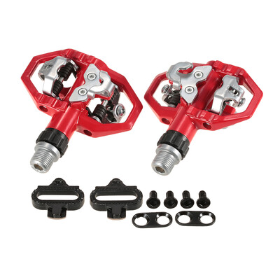 

​Wellgo Sports Casual Touring Mountain Biking Clipless Pedals MTB SPD Clip-in Bicycle Pedals with Cleats Clips