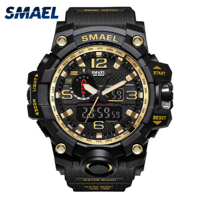 

Mens Stylish Sports Multi-function Electronic Waterproof Watch Dual Display Wristwatches