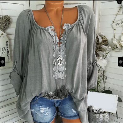 

European&American ladies blouse with comfortable lace lace