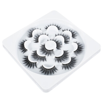 

Willstar 7 Pair 3D Mink False Eyelashes Wispy Cross Long Thick Soft Fake Eye Lashes