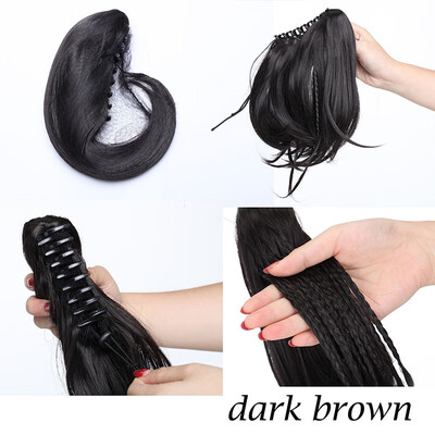 

11-12 Inch Adjustable Messy Style Ponytail Hair Extension with Jaw Claw Synthetic Hair-Piece
