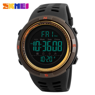 

New Fashion Luxury Sport Watch Men SKMEI Digital LED Waterproof Outdoor Dress Watches Chrono Countdown Dual Time Wristwatches