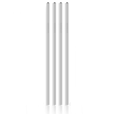 

Useful Reusable 304 Stainless Steel Straw Milk Tea Silver Straws Party Drinking Accessories