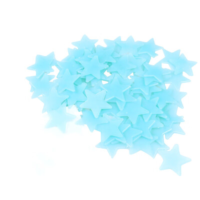 

100PCS 3D Stars Dark Fluorescent Wall Stickers DIY Mildew Moistureproof Kids Bedroom Living Room Decoration
