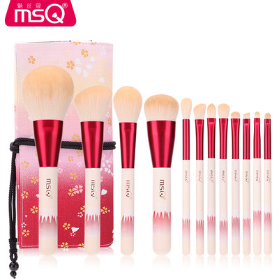 

MSQ 12 Aurora Love Makeup Brush Set Purple Foundation Brush Highlight Brush Eye Shadow Brush Eyelashes Complete Set Beginner Makeup Brush Makeup Makeup