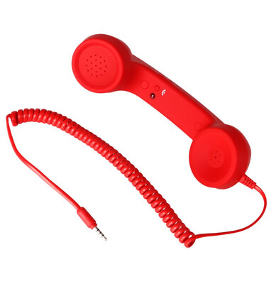 

New Classic Comfort Retro Phone Handset Speaker Phone Call Mic Receiver For iPhone Android Phones 7 Colors 35mm