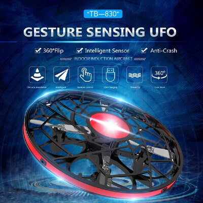 

AIXIYI TB-830 Mini Gesture Sensing UFO Indoor Infrared Hovering Interactive Obstacle Avoidance Aircraft Toy