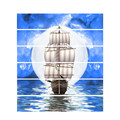 

6 PcsSet 3D Landscape Self-adhesive Stairs Risers Stickers Mural Staircase Stickers Wallpaper Decor