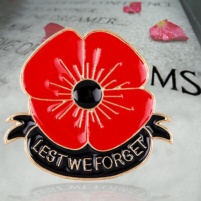 

Willstar Lest We Forget Poppy Brooch Pin Flower Broach Memorial Day Remembrance Day