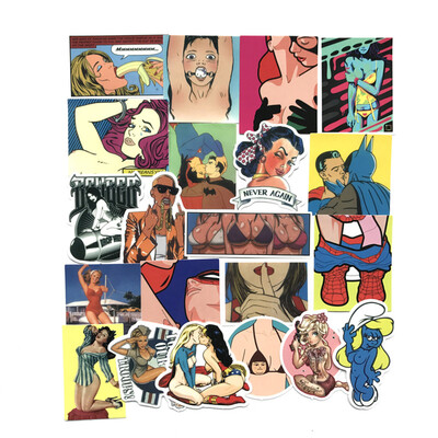 

50pcslot Sexy Girl Vulgar Graffiti Stickers for Laptop Luggage Skateboard Motorcycle Car PVC Decal DIY Decoration
