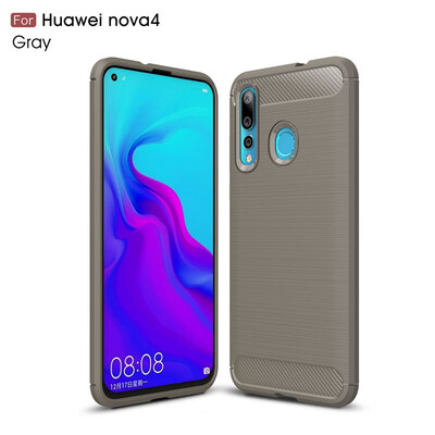 

Goowiiz Phone Case For Huawei Mate 20XNova 4 Fashion Slim Carbon Fiber TPU Soft Silicone Prevent falling