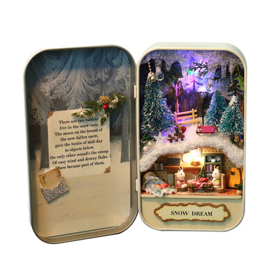 

Funny Wooden Puzzle Box Theater DIY Miniature Dollhouse Model Home Decoration Kids Toy Gift