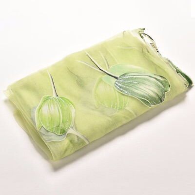 

1M2M Window Curtains Sheer Voile Tulle for Bedroom Living Room Balcony Kitchen Printed Tulip Pattern Sun-shading Curtain