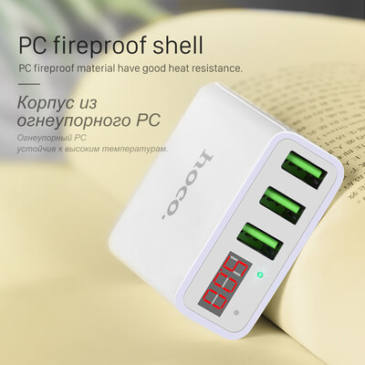 

HOCO 5V 3A 2 3 Ports USB Wall Fast Charging Charger