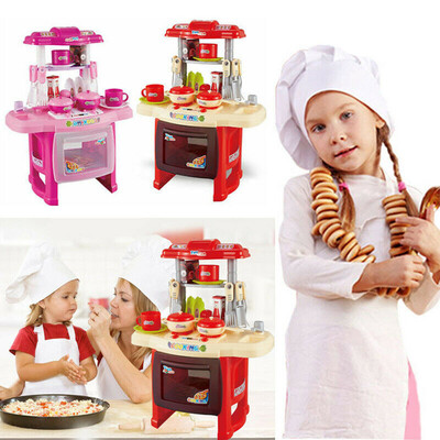 

Kids Kitchen Set Children Kitchen Toys Large Kitchen Cooking Simulation Model