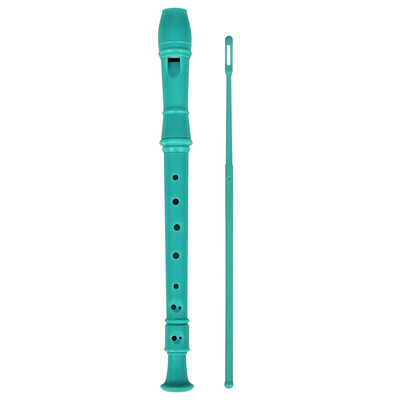 

ABS Soprano Descant Recorder Clarinet 8 Holes German Style C Key with Fingering Chart Cleaning Stick for Kids Beginners