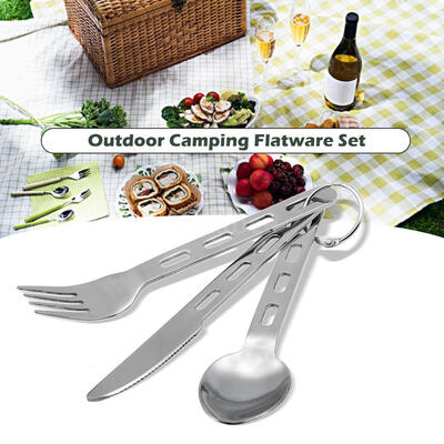 

Stainless Steel Flatware Kit Pocket Fork Spoon Cutter Tableware Set Home Kitchen Camping Picnic Hiking Travel Cutlery Set