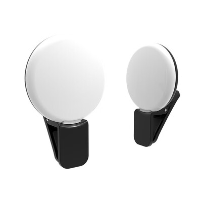 

Mini portable baeuty Selfie Ring Light With USB Charge Up Flash Photography Luminous Lamp 3 Brightness for iPhone Phone clip