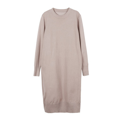 

Early autumn han edition loose have feminine taste wool knitting dress in long skirt