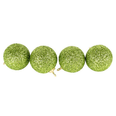 

12pcs Christmas Baubles Glitter Chic Round Christmas Balls Ornament New Year Christmas Tree Decorations