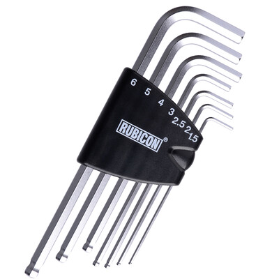 

Robin Hood RUBICON RHK-287L Import Allen wrench set long wave ball head hex key wrench set hex screwdriver metric 7 sets 15-60mm
