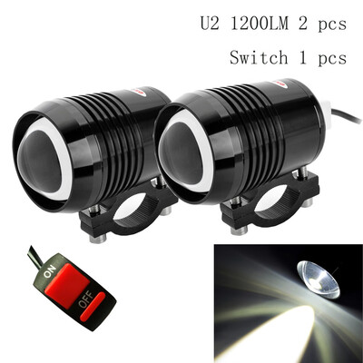 

1pair Motorcycle led 40W 12V U2 Headlight Spotlight car fog lights 6500K super bright Offroad head lamp DRL motor auxiliary lamp