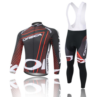 

2018 pro team Orbea winter thermal fleece cycling jersey bicycle clothing set ropa ciclismo invierno MTB bike jersey bib pants kit