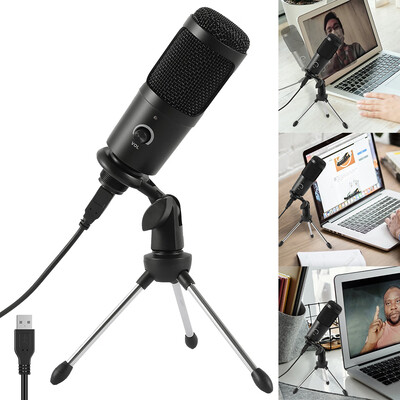 

Condenser Microphone Tripod Desktop Audio Recording Computer PC Phone Micr Stand