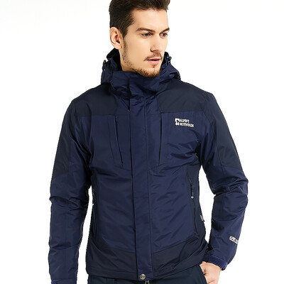 

El Monte ALPINT MOUNTAIN Jackets three-in-one outdoor men&women couples fleece two-piece waterproof warm jacket winter clothes 650-691 Navy Blue XXXL