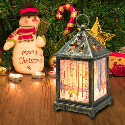 

Willstar 1PCS Christmas LED Night Mood Lanterns Vintage Kids Night Lamp Bar Home Decoration Props Gift- Elk